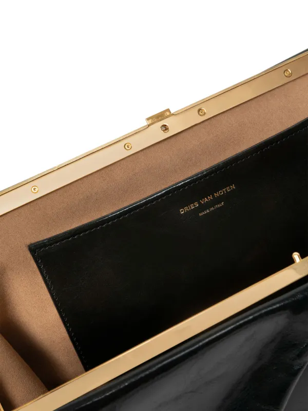 DRIES VAN NOTEN レザークラッチバッグ | ブラック | FARFETCH JP