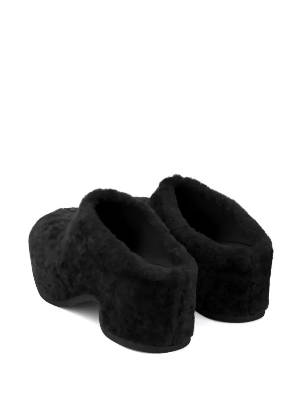 Faux fur clogs online