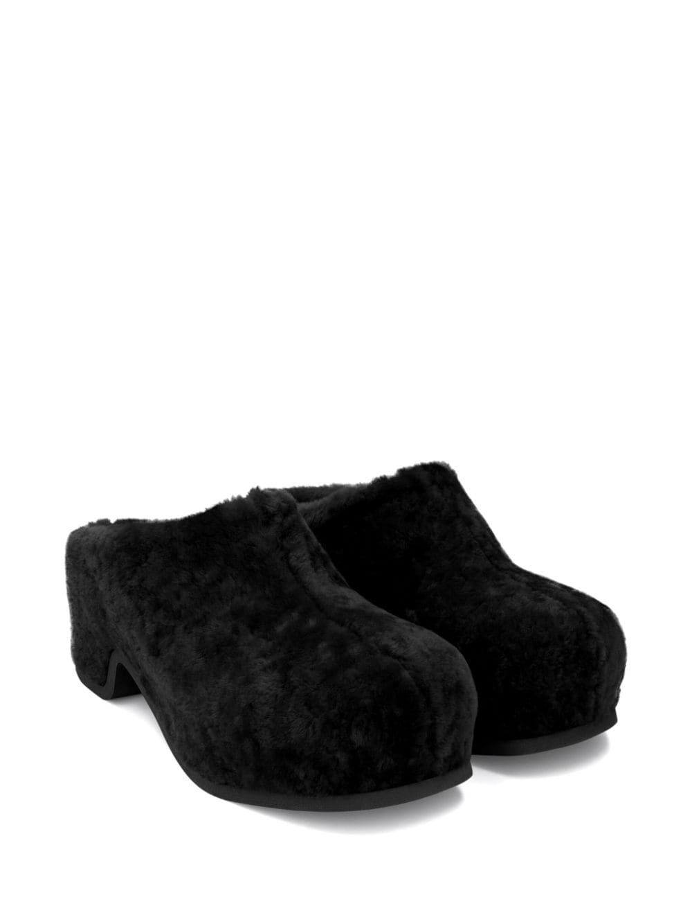 Shop Dries Van Noten Faux-fur Clogs In Black