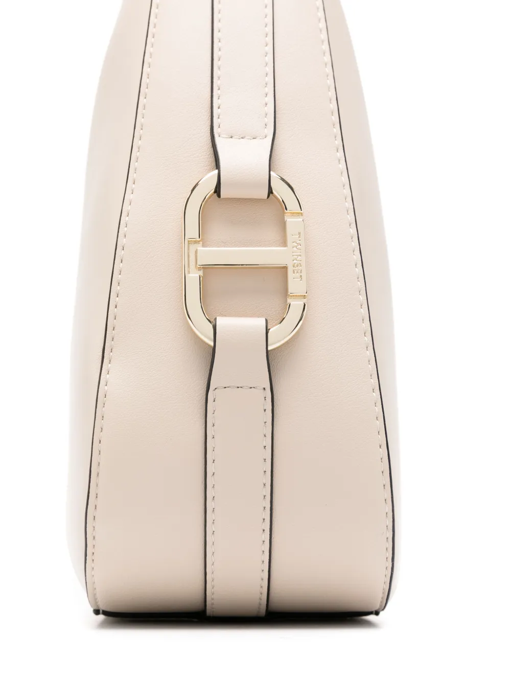 TWINSET Schoudertas met logoplakkaat Beige