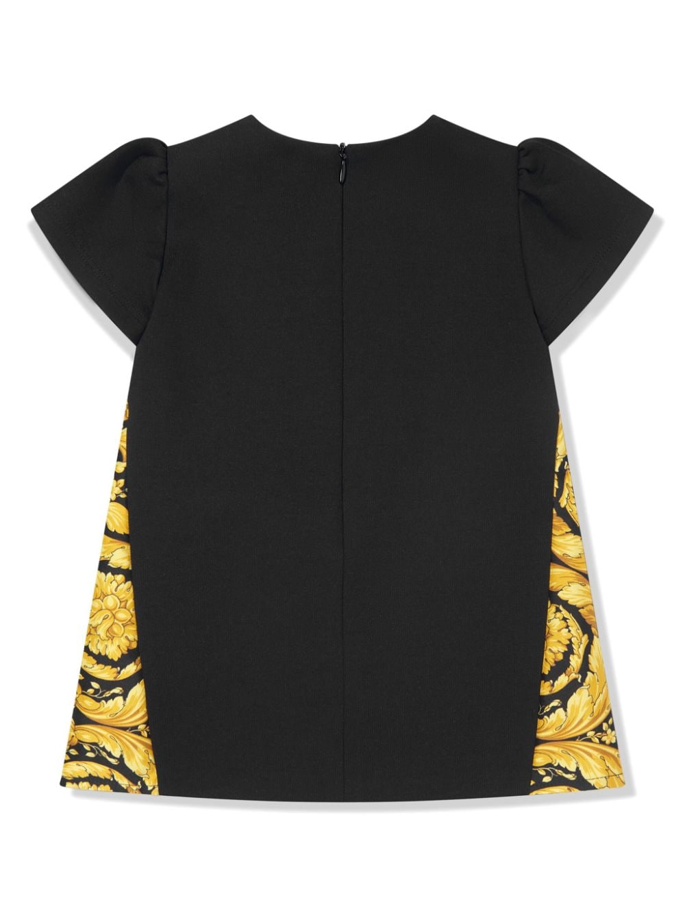 Versace Kids Jurk met barokprint en korte mouwen - Zwart