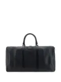 Kiton zipped leather luggage - Black