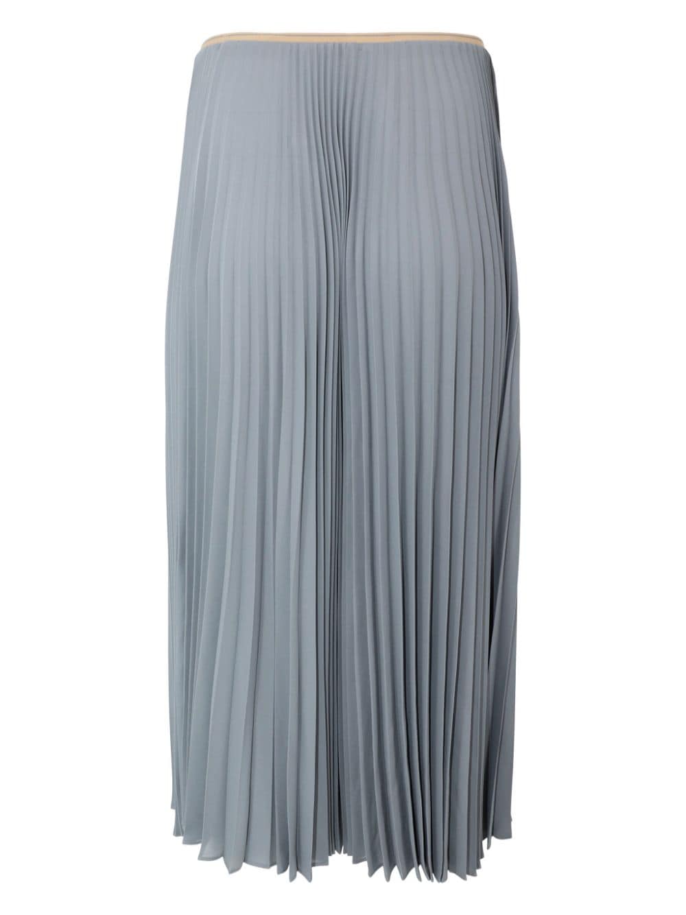 Shop Vince Draped Pleated Skirt In Blue