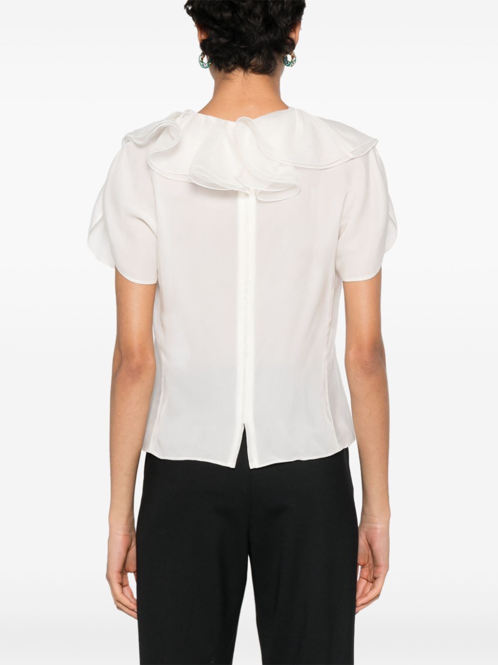 Emporio Armani ruffled silk blouse Women