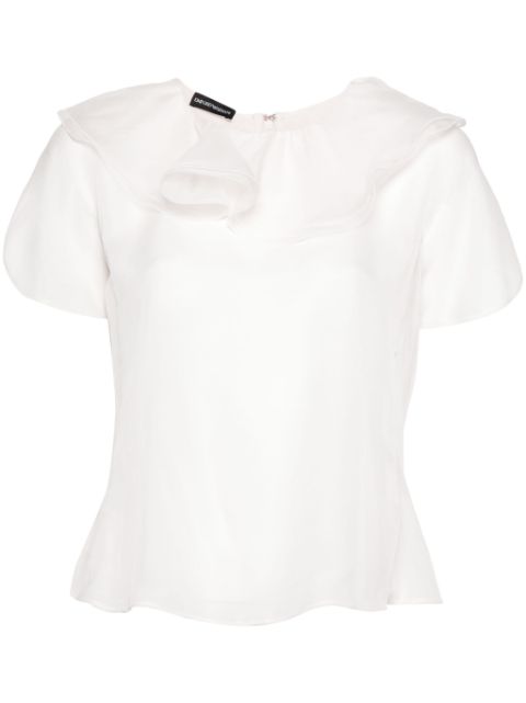 Emporio Armani ruffled silk blouse Women