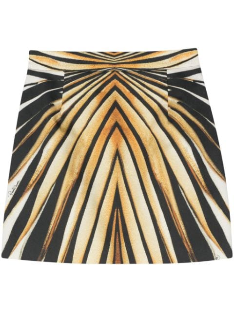 Roberto Cavalli Ray Of Gold-print mini skirt