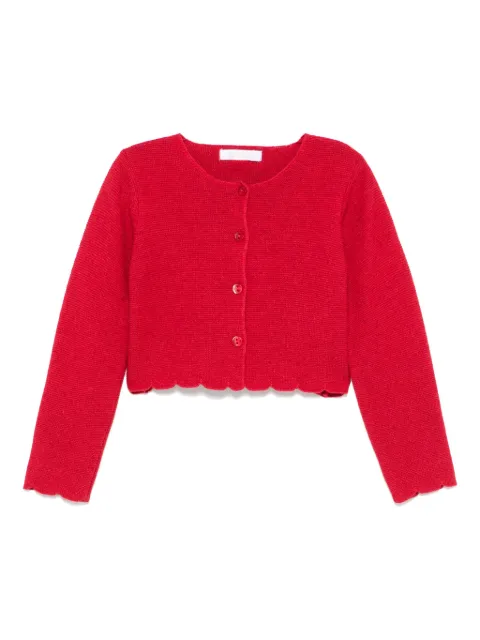 Patachou Cardigan com acabamento ondulado