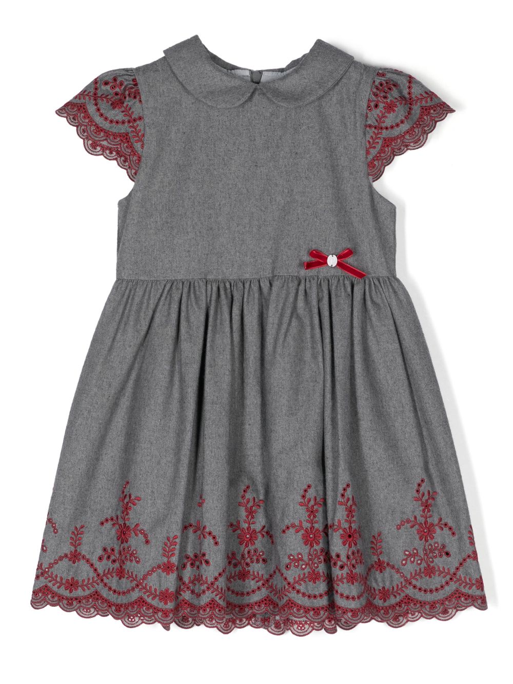 Patachou broderie-anglaise dress - Grey