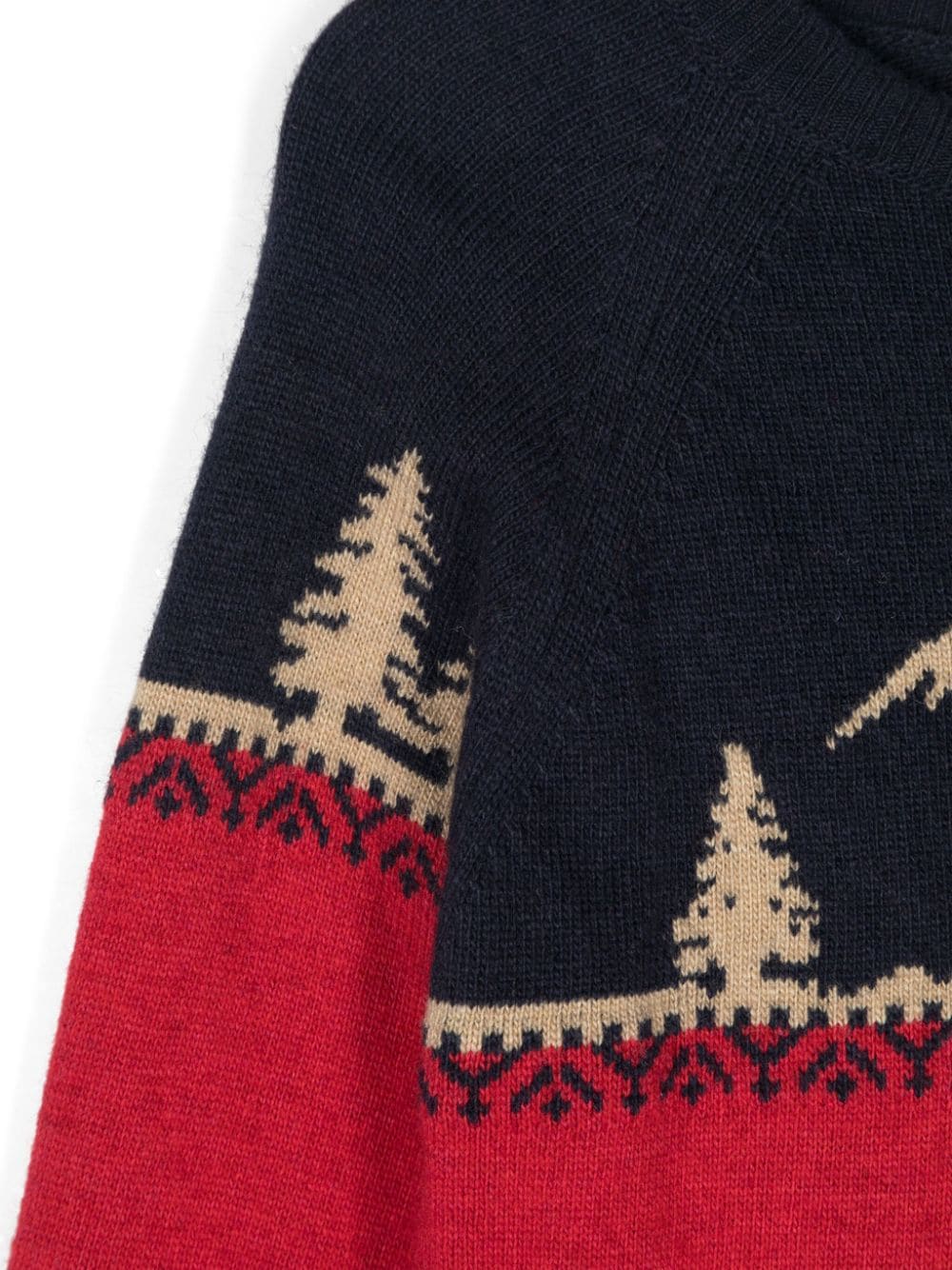 Shop Patachou Intarsia-knit Sweater In Red