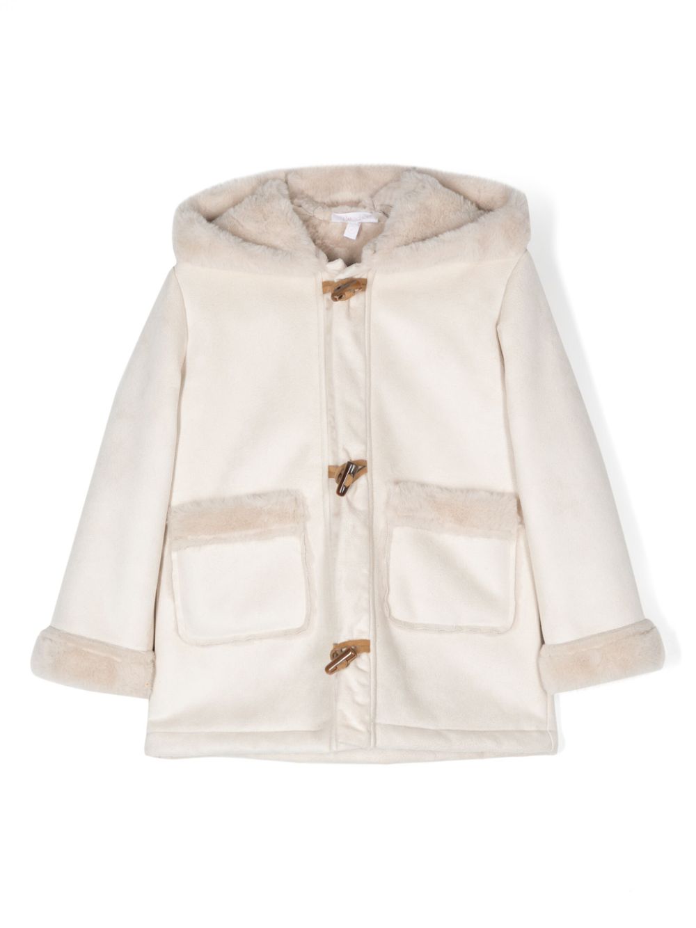 Patachou suede duffle coat - Neutrals