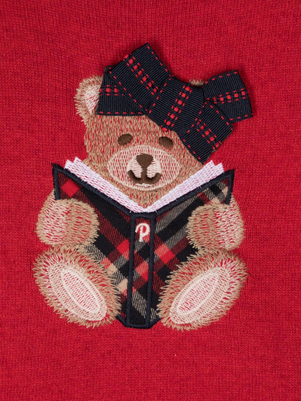 PATACHOU TEDDY-BEAR-EMBROIDERED SWEATER 