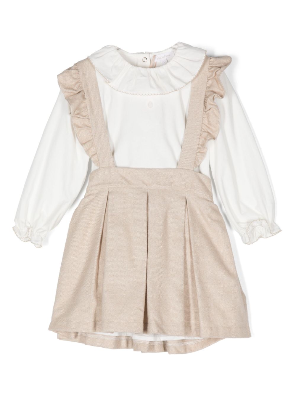 Patachou ruffled dress set - Neutrals