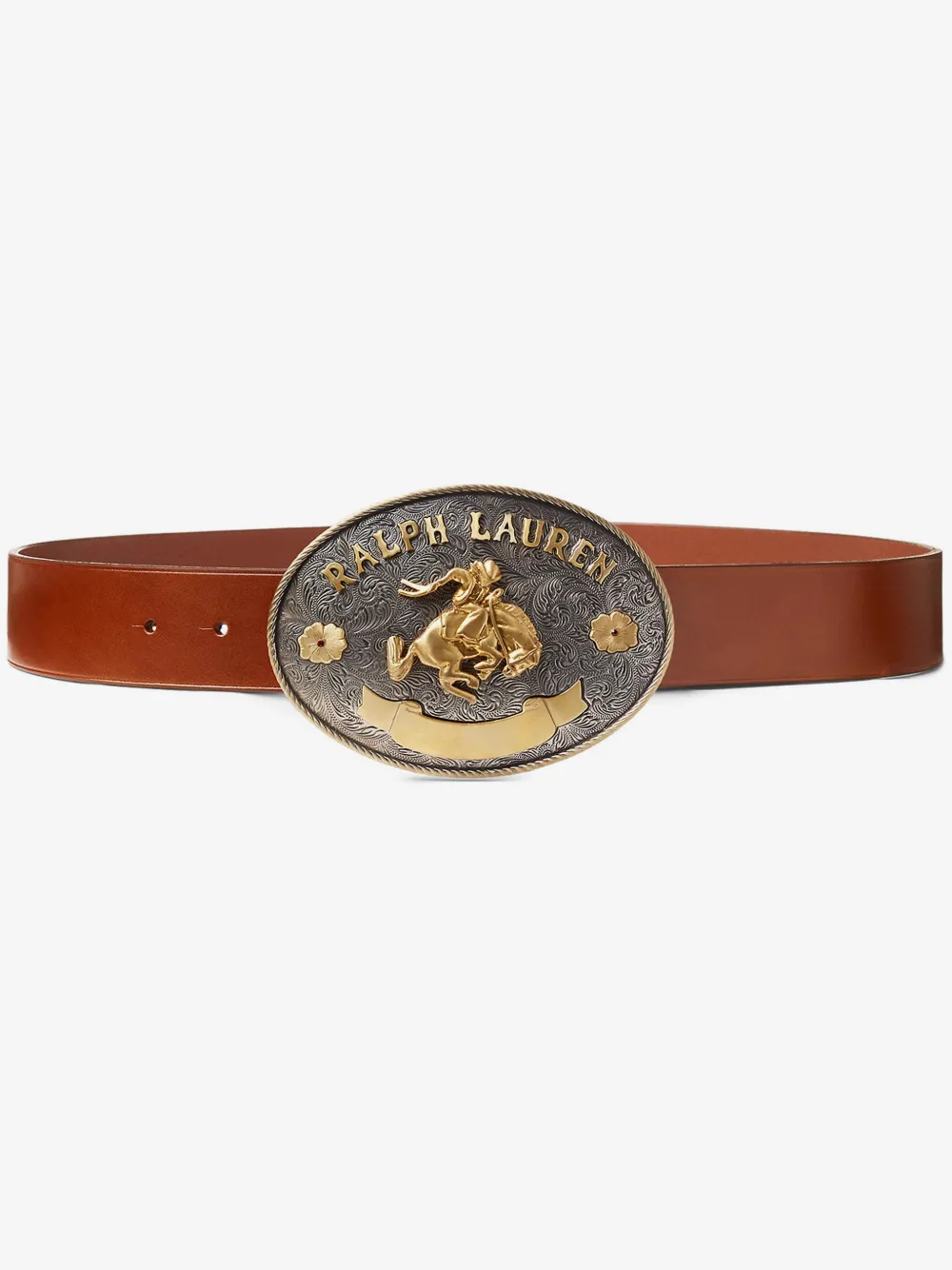 Polo Ralph Lauren Belt Womens M Suede Leather Rhinestone Western Black NFR Rodeo Ralph Lauren Brown Suede Leather Double Buckle O Ring Belt  main image 4