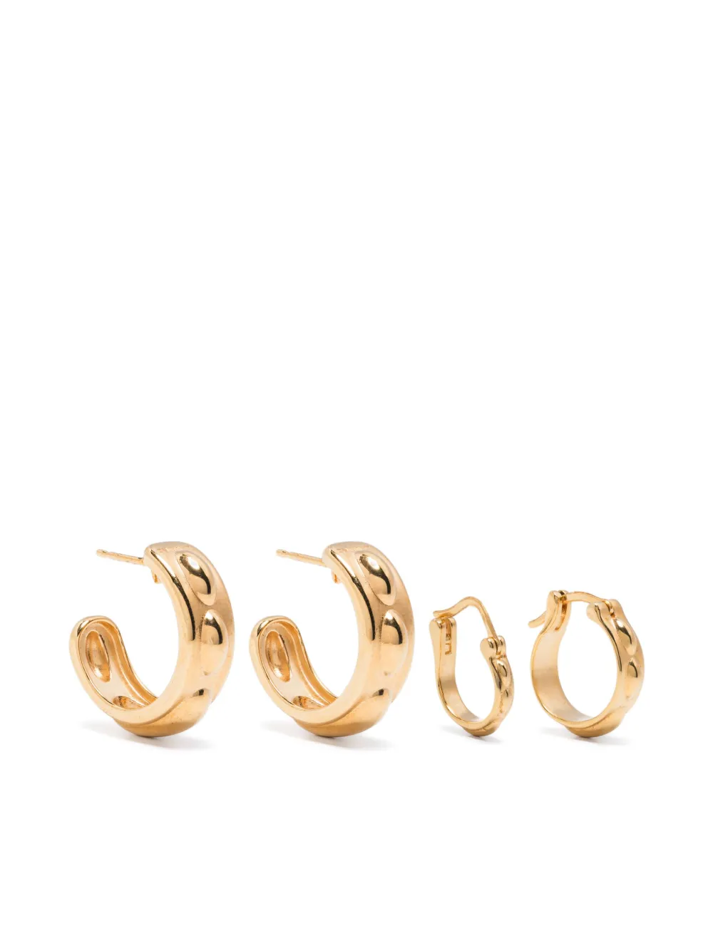 LA MANSO logo-engraved hoops | Gold | Image 1
