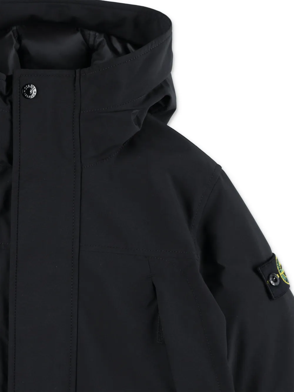 Stone Island Junior Jack met Compass-logopatch Zwart