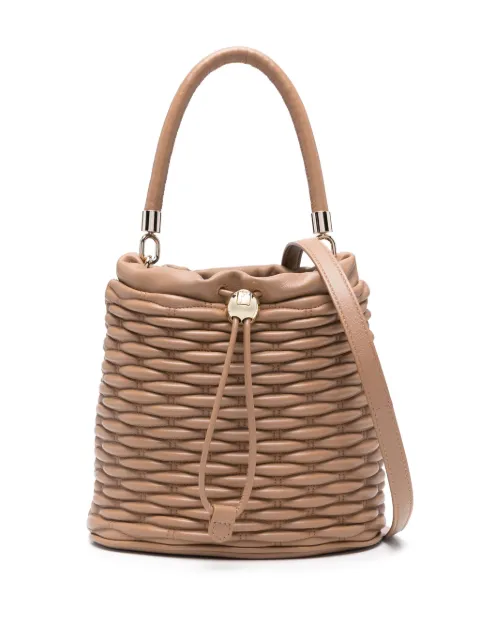 Furla bolsa bucket entretejida