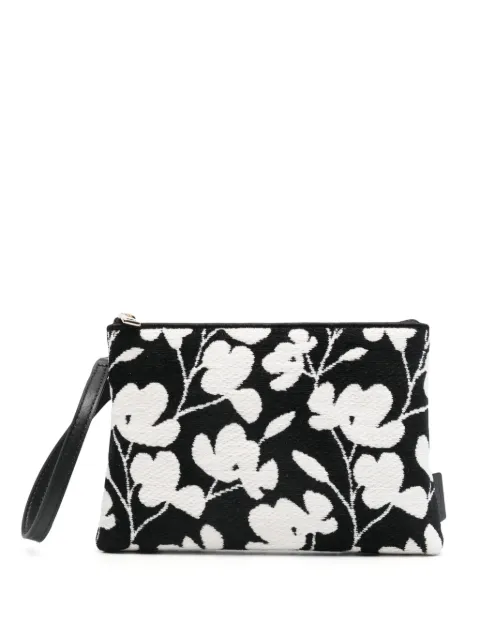 Furla floral-motif clutch bag
