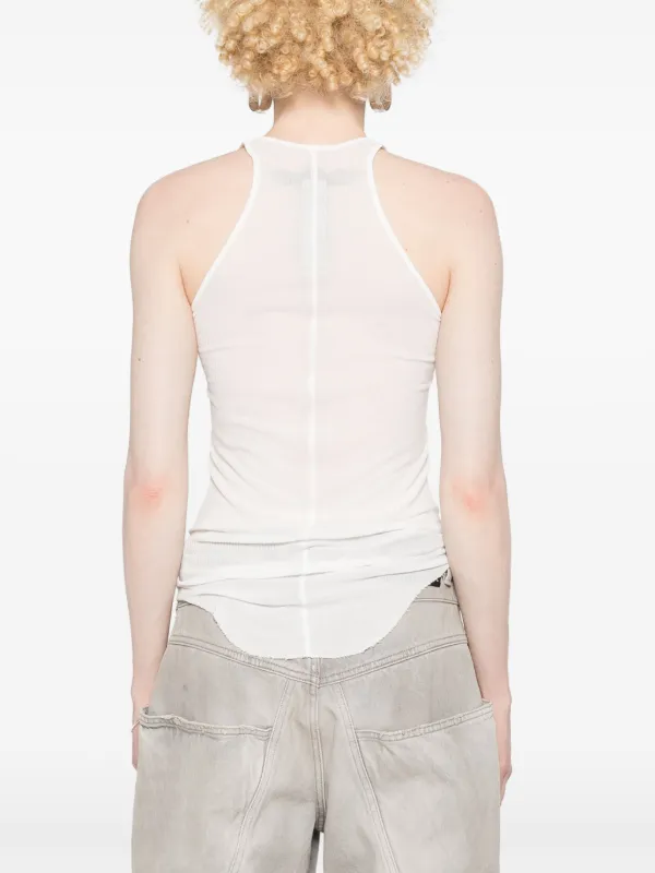 トップス Rick Owens 2020AW ribbed sleeveless top Rick Owens Ribbed Tank Top | White | FARFETCH