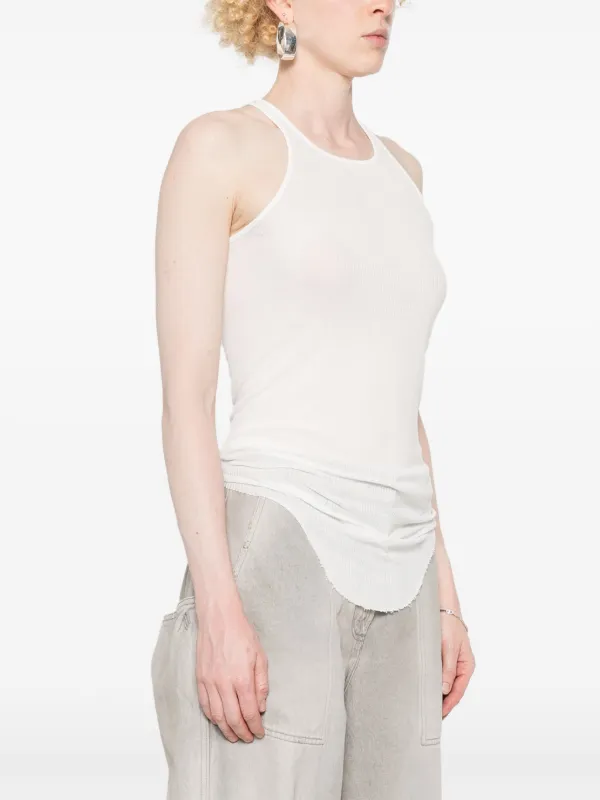Rick Owens リブ タンクトップ | ホワイト | FARFETCH JP Rick Owens