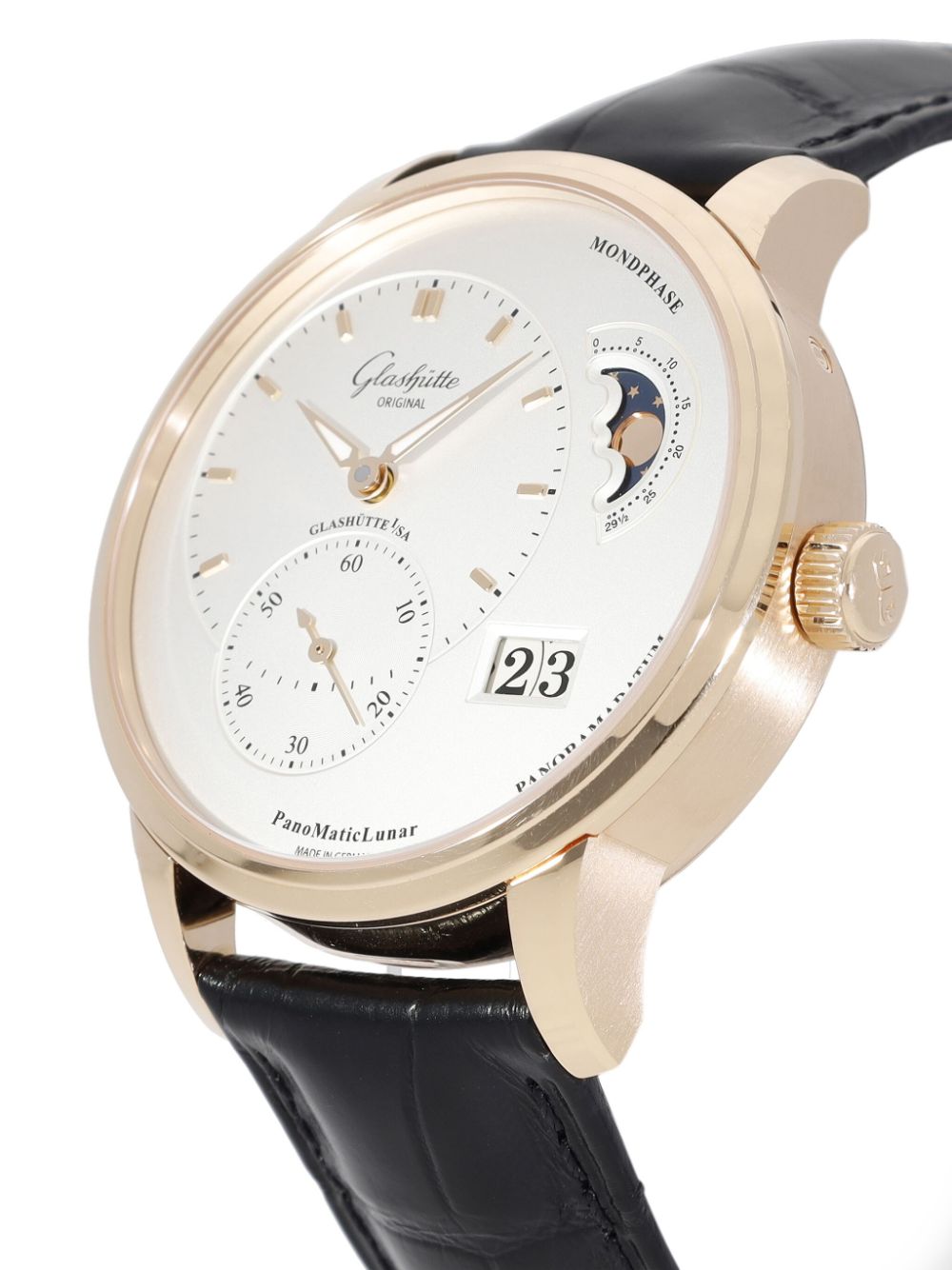 Glashütte 2017 pre-owned PanoMatic Lunar 40mm - Zilver