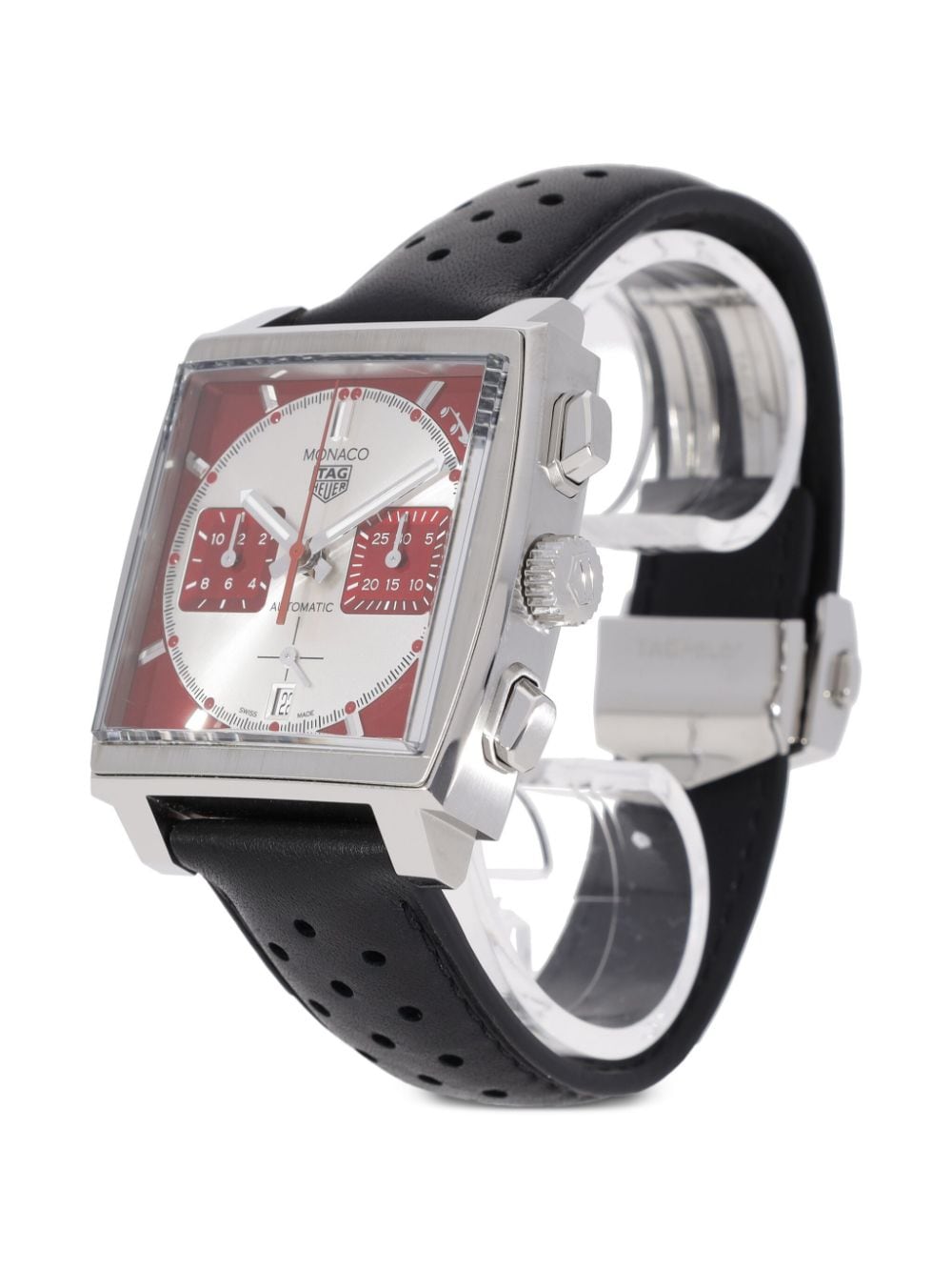 Shop Tag Heuer 2021 Unworn Monaco 39mm In Red