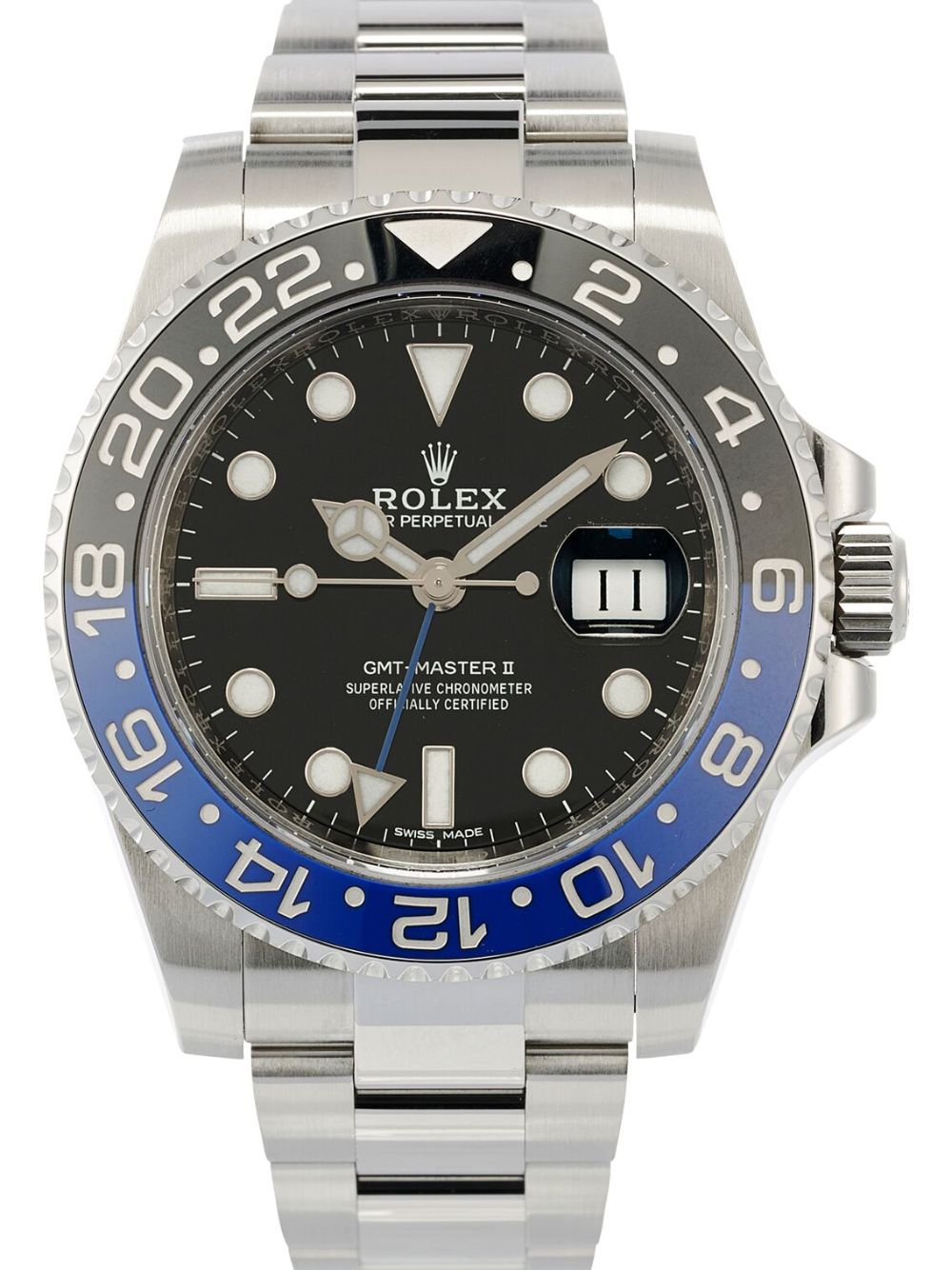 Rolex 2016 pre-owned GMT-Master II horloge 40 mm - Zwart