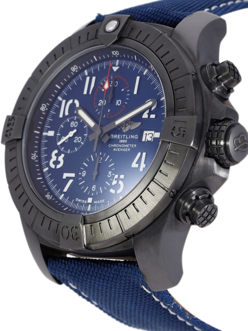 Breitling 2021 pre-owned Super Avenger 48mm - Blauw