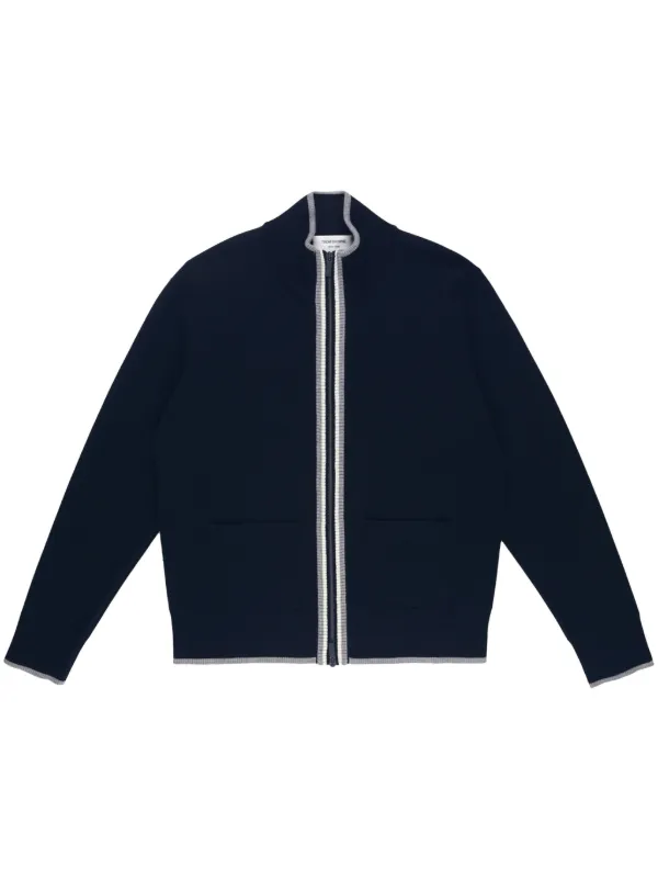 Thom Browne Wool Cardigan Blue FARFETCH BE