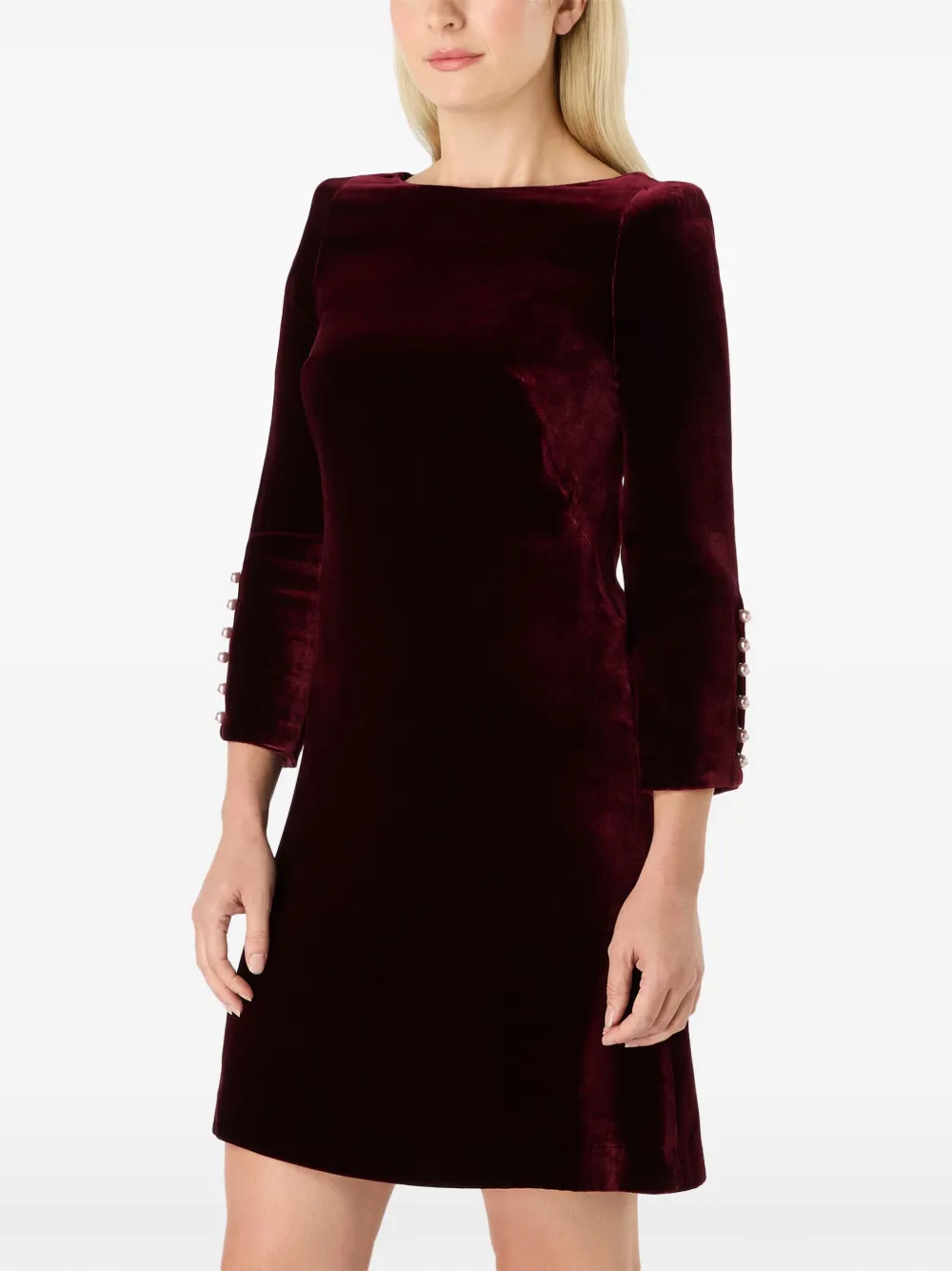 JANE velvet dress - Rood