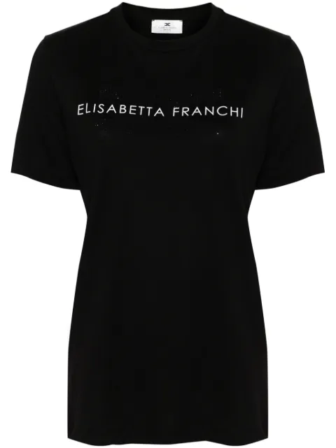 Elisabetta Franchi T-shirt girocollo con logo EFTS229