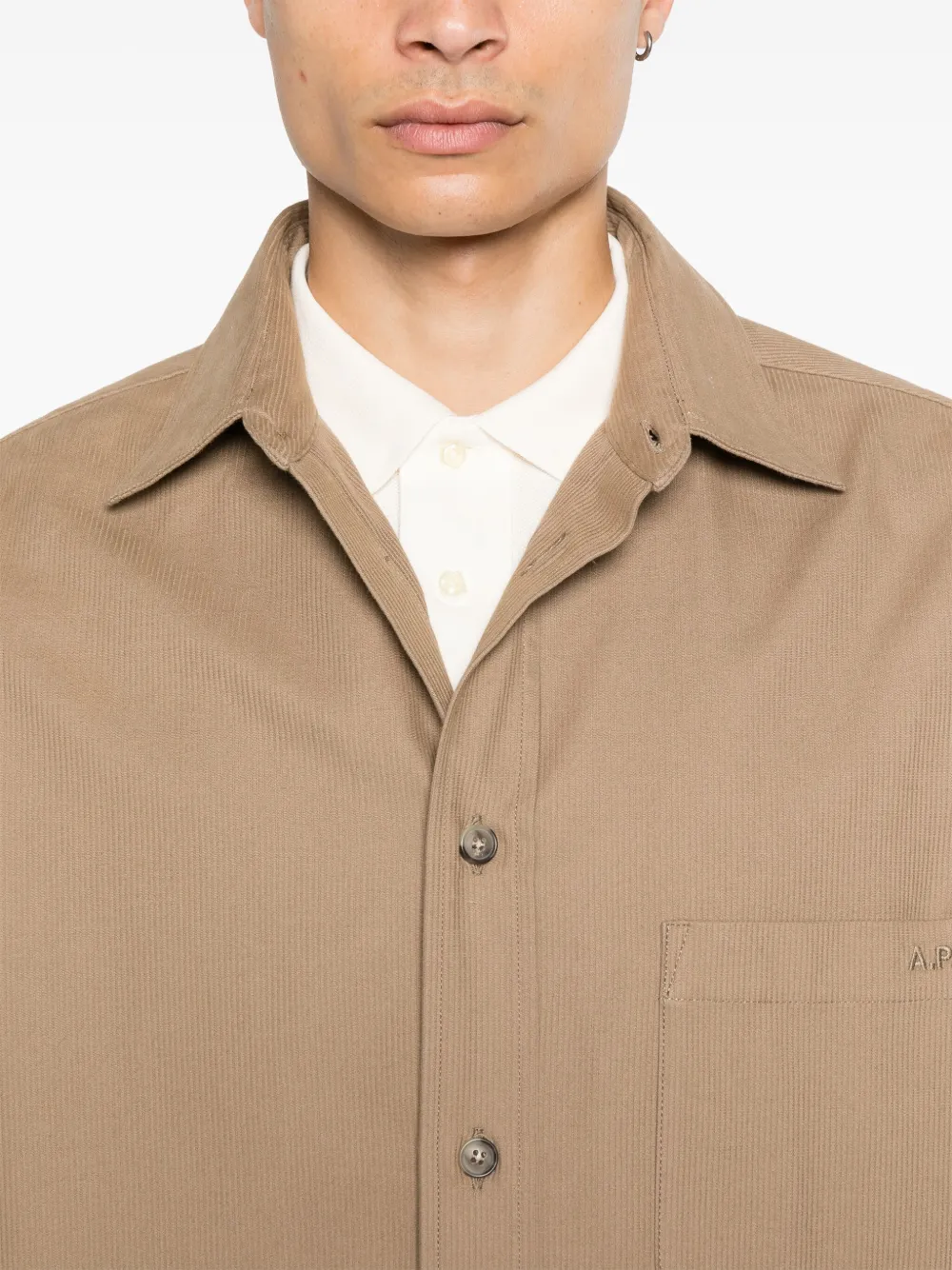 A.P.C. Emelien overhemd Beige