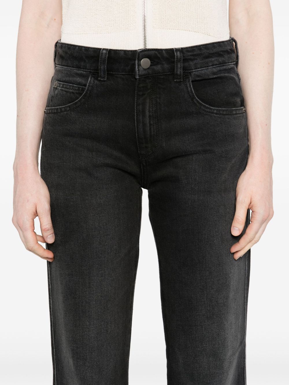 Shop Emporio Armani J9d Flared Jeans In Black