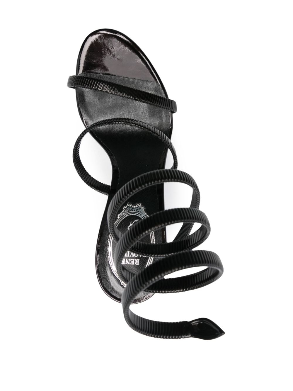 Shop René Caovilla 105mm Cleo Sandals In Black