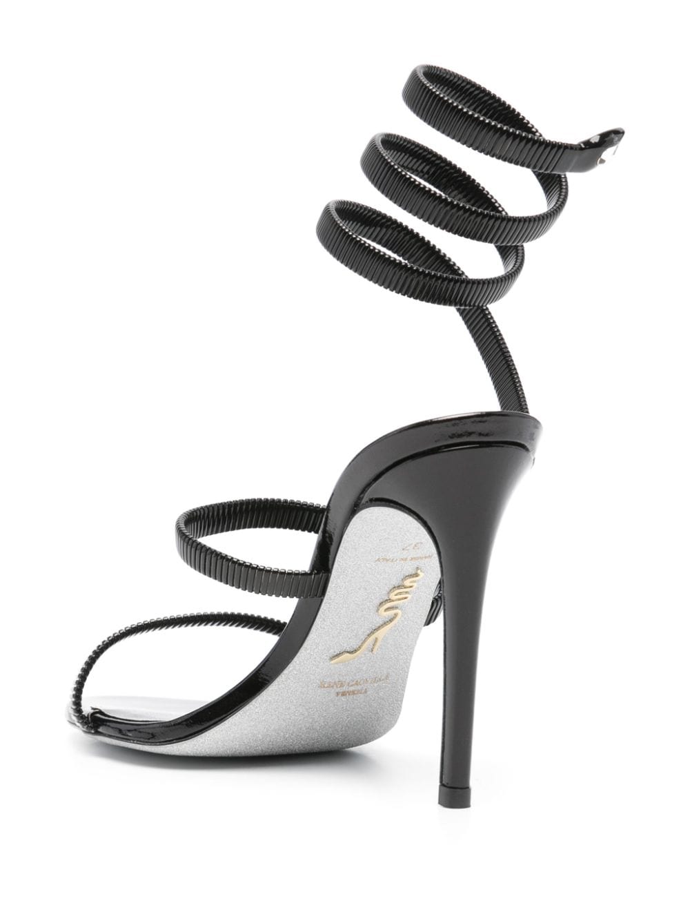 Shop René Caovilla 105mm Cleo Sandals In Black