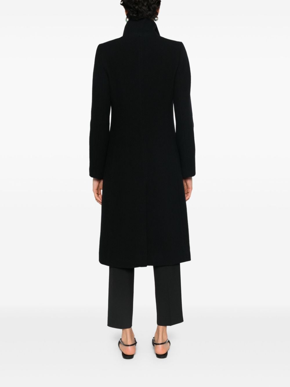 Shop Emporio Armani Corduroy Coat In Black