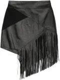 Roberto Cavalli fringed mini skirt - Black