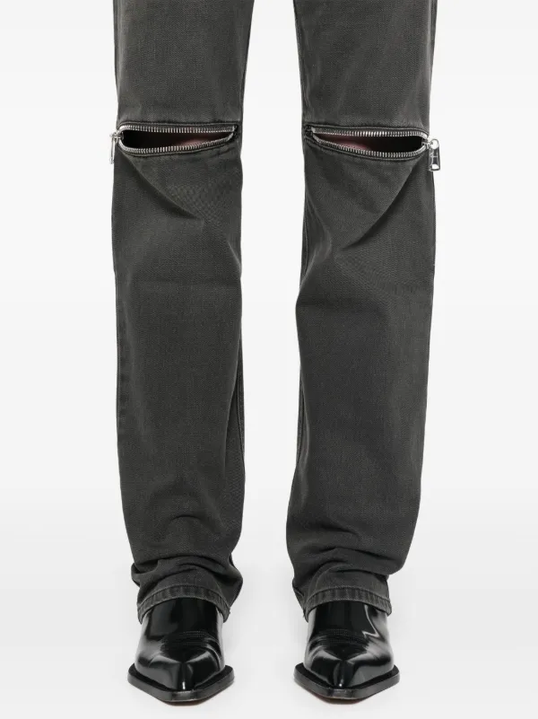 Coperni knee-zip Jeans | Grey | FARFETCH