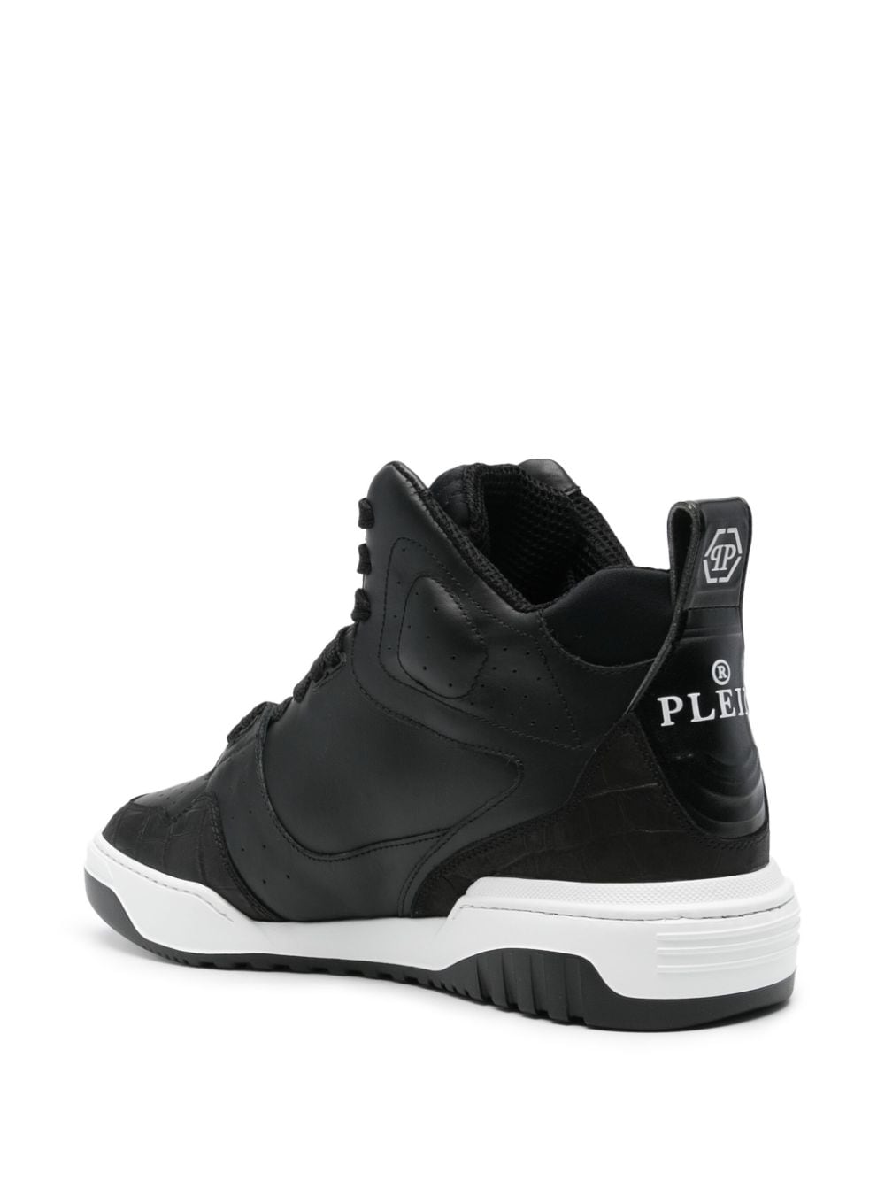 Shop Philipp Plein Logo-plaque Sneakers In 黑色