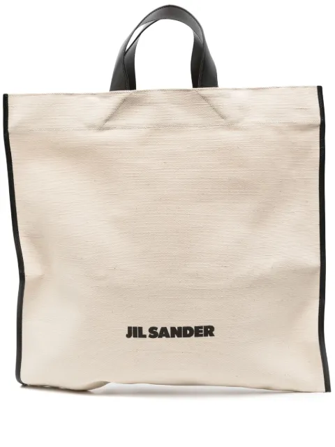 Jil Sander tote con logo estampado