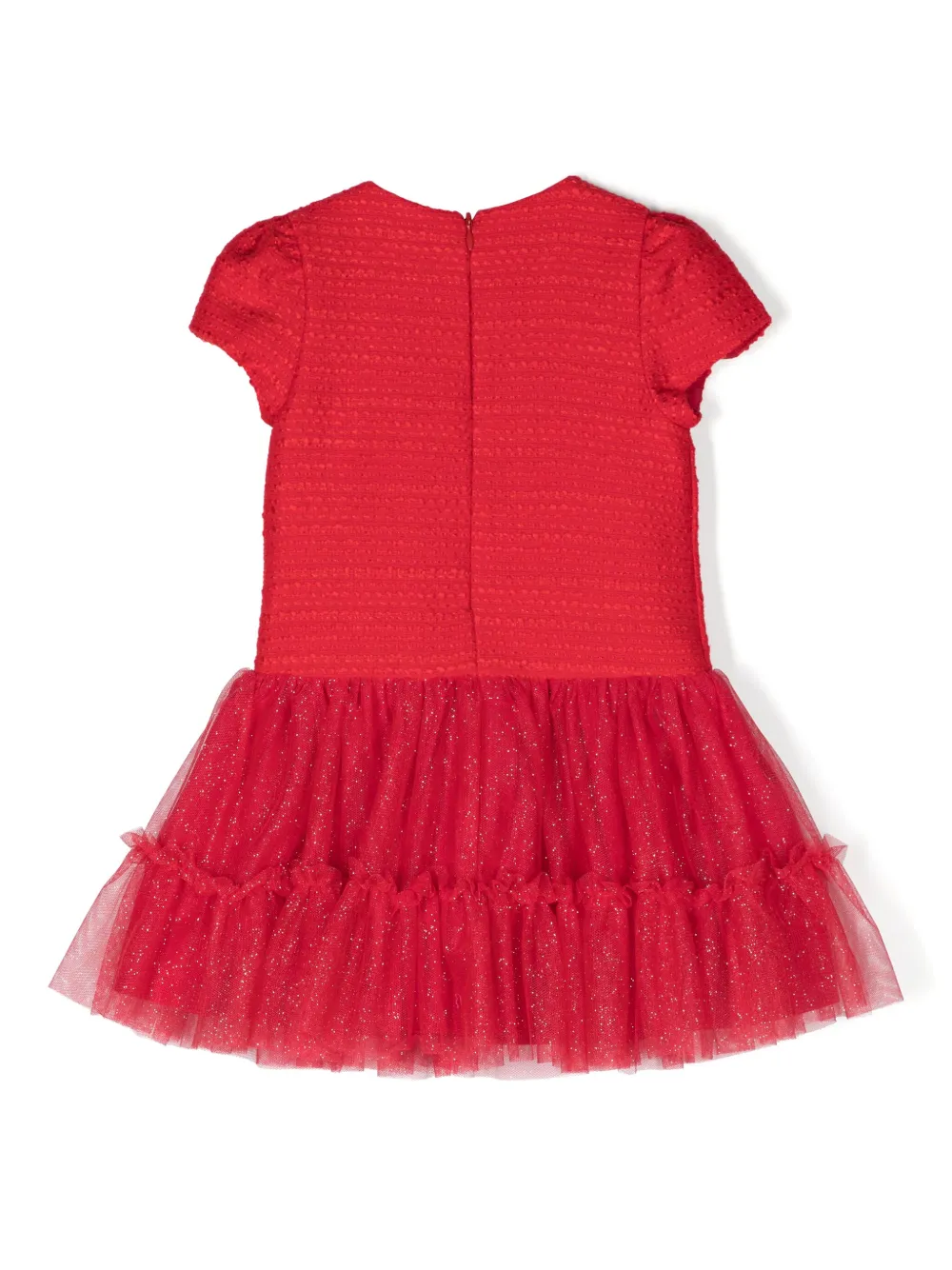 Patachou Tulen jurk met glitter - Rood