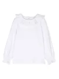 Patachou ruffle-detailed T-shirt - White