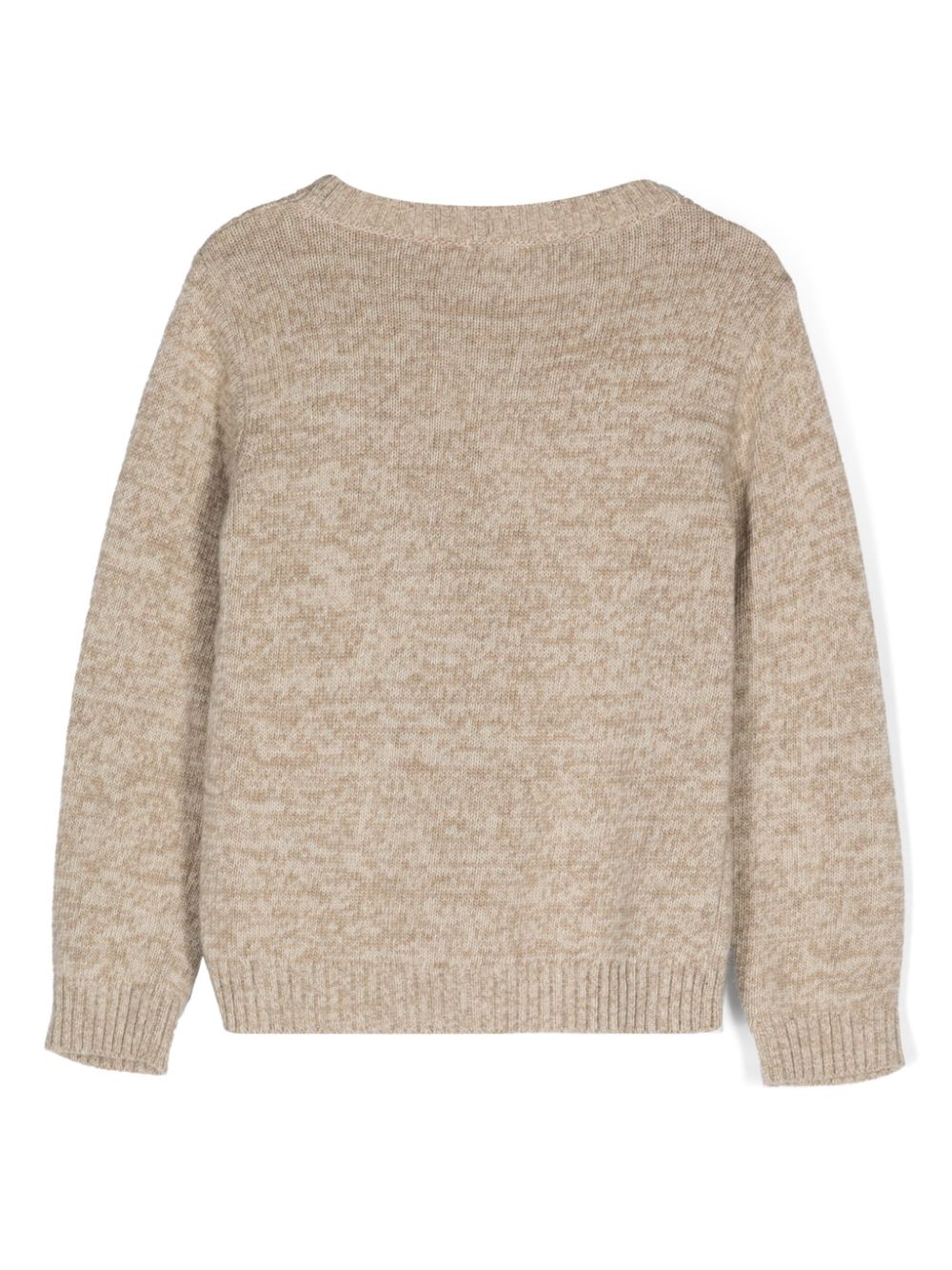 Shop Patachou Intarsia-knit Sweater In Neutrals