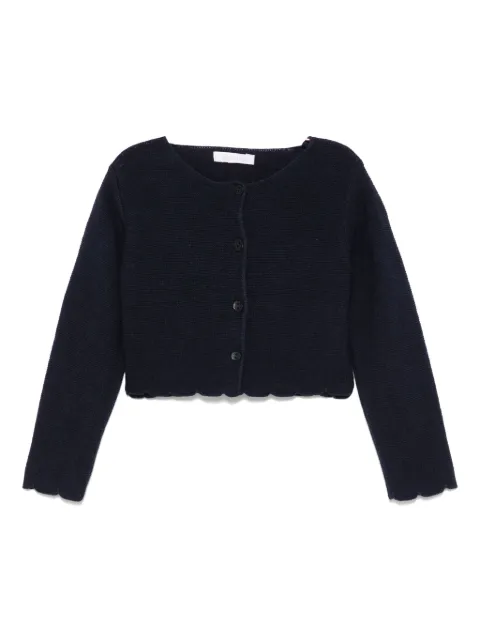 Patachou Cardigan com acabamento ondulado