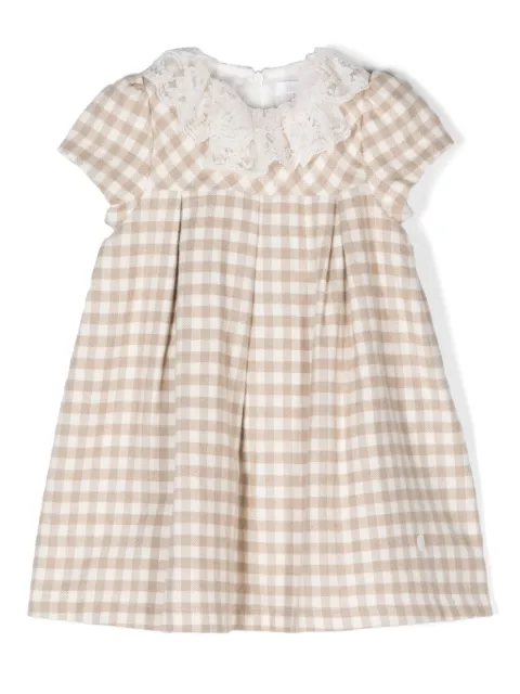 Patachou gingham-check dress