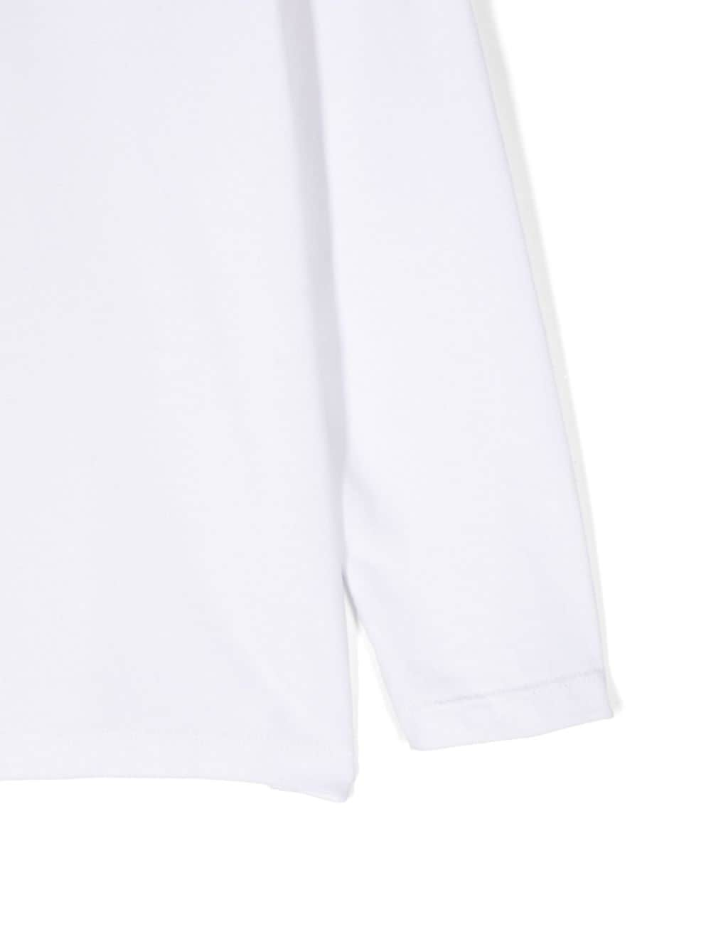 Shop Patachou Logo-embroidered Polo Shirt In White