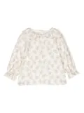 Patachou floral-print blouse - Neutrals