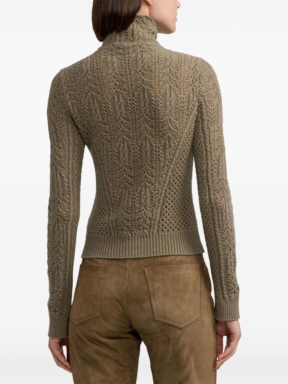 Shop Ralph Lauren Lefty Pointelle-knit Jumper In Grün