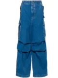 Marni logo-patch cargo jeans - Blue