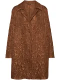 Ermanno Scervino floral-pattern quilted coat - Brown