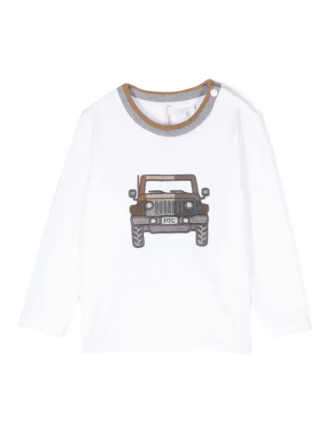 Patachou car-embroidered T-shirt